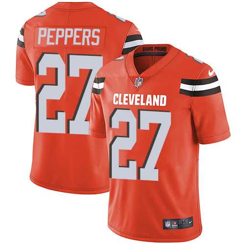 Nike Cleveland Browns #27 Jabrill Peppers Orange Alternate NFL Vapor Untouchable Limited Jersey,We sell and wholesale Nike Cleveland Browns #27 Jabrill Peppers Orange Alternate NFL Vapor Untouchable Limited Jersey on line form chian!